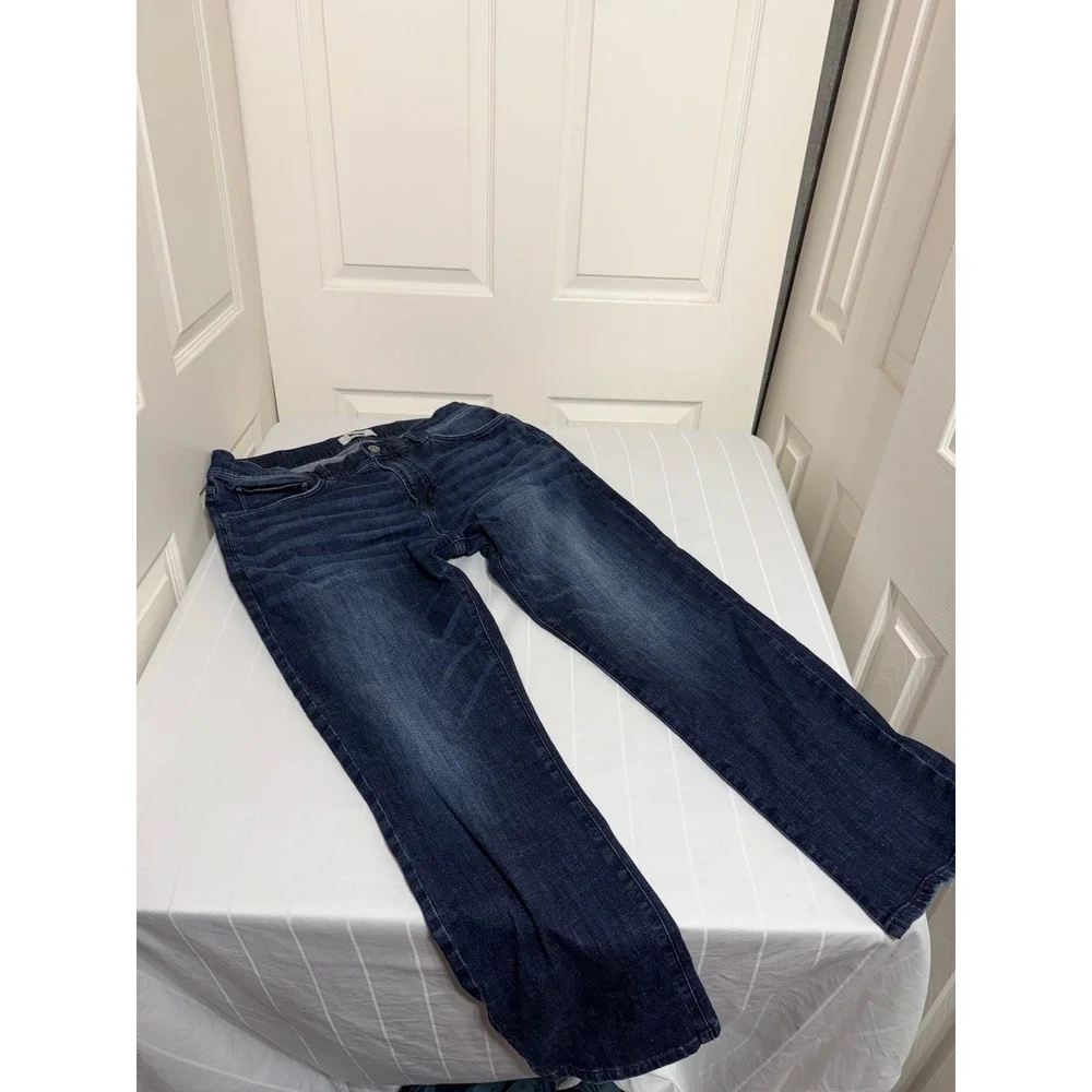 Joseph Abboud Mens Athletic Fit Jeans 38x30 Dark Wash Blue Stretch Denim Pants
